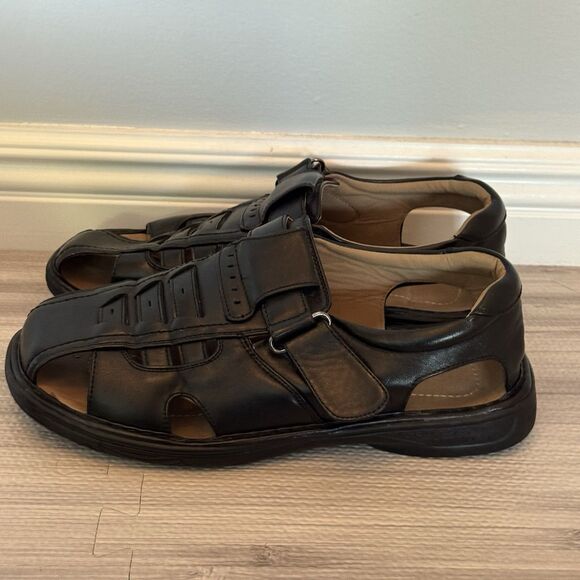 Bright Men's Fisherman Sandals Closed Toe Adjustable Buckle Casual Slippers - Picture 3 of 6